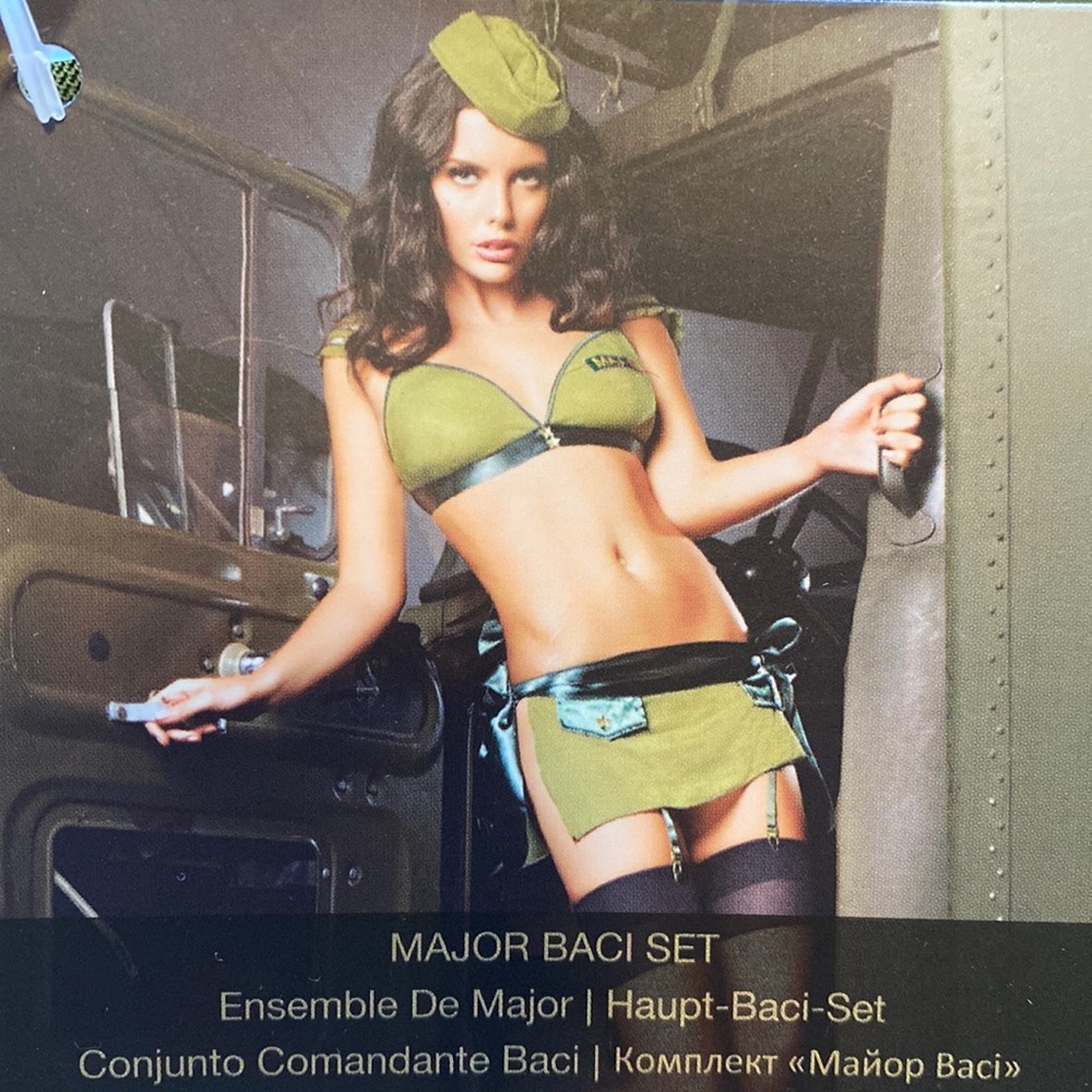 NWT S/M sexy “army” lingerie